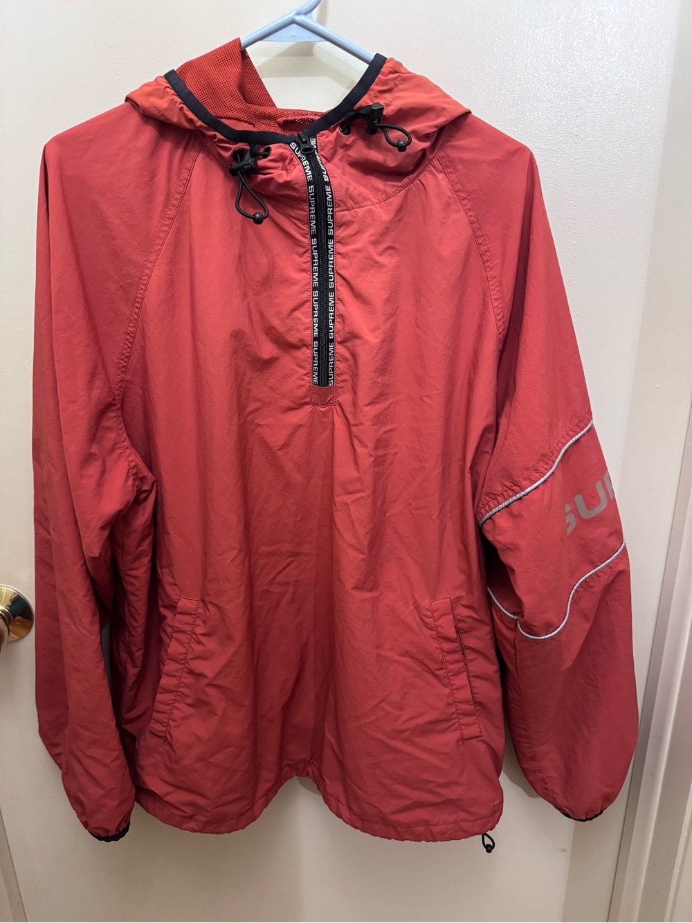 Burnt orange Supreme Pullover Hooded Anorak Jacket